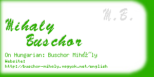 mihaly buschor business card